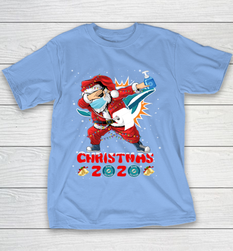 Miami Dolphins Funny Santa Claus Dabbing Christmas 2020 NFL Youth T-Shirt 8