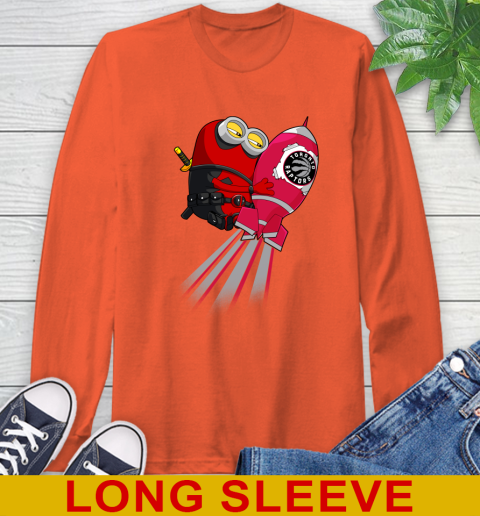 NBA Basketball Toronto Raptors Deadpool Minion Marvel Shirt Long Sleeve T-Shirt 4
