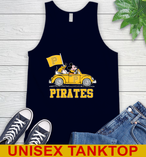 MLB Baseball Pittsburgh Pirates Pluto Mickey Driving Disney Shirt Tank Top 3