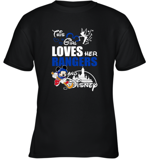 This Girl Love Her New York Rangers And Mickey Disney Youth T-Shirt
