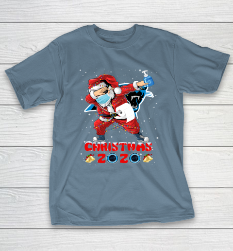 Carolina Panthers Funny Santa Claus Dabbing Christmas 2020 NFL T-Shirt 6
