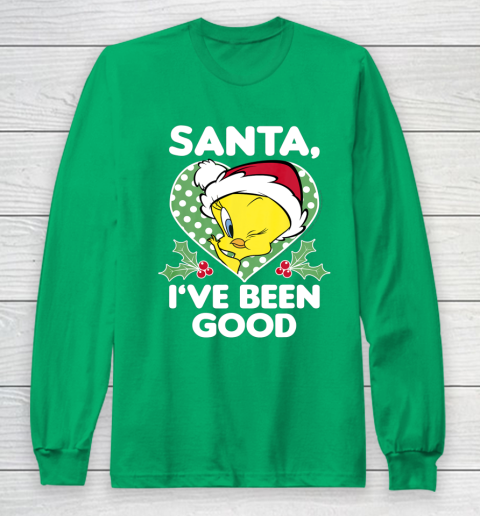 Looney Tunes Christmas Tweety Bird Santa I ve Been Good Long Sleeve T-Shirt 4