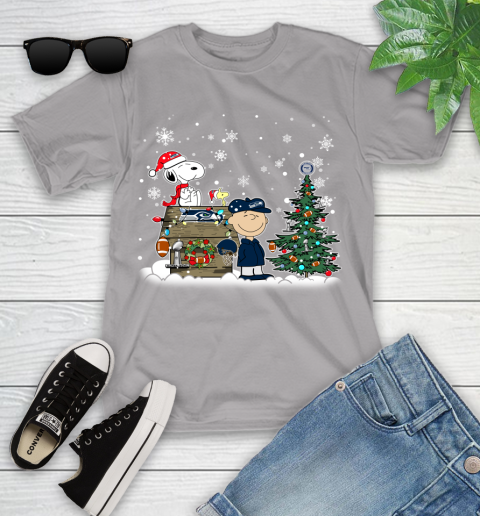 NFL Seattle Seahawks Snoopy Charlie Brown Christmas Football Super Bowl Sports Youth T-Shirt 4