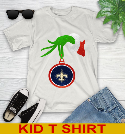 New Orleans Saints Grinch Merry Christmas NFL Football Youth T-Shirt 12