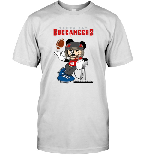 NFL Tampa Bay Buccaneers Mickey Mouse Disney Super Bowl Football T Shirt