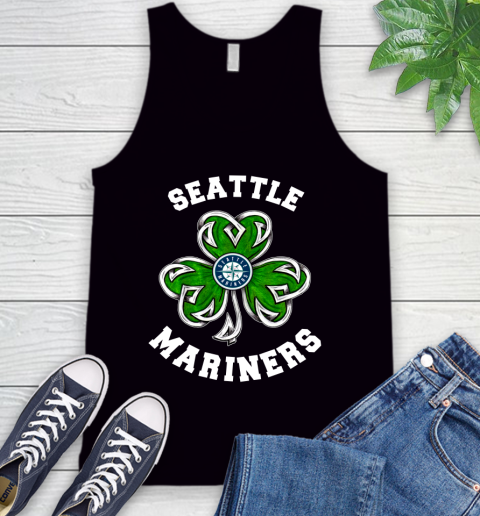 MLB Seattle Mariners Three Leaf Clover St Patrick's Day Baseball Sports Tank Top
