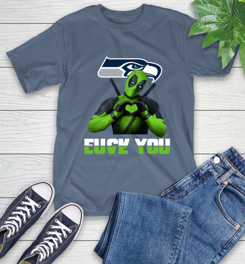 NHL Seattle Seahawks Deadpool Love You Fuck You Football Sports T-Shirt 8