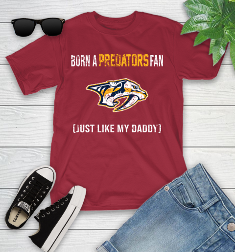 NHL Nashville Predators Hockey Loyal Fan Just Like My Daddy Shirt Youth T-Shirt 12