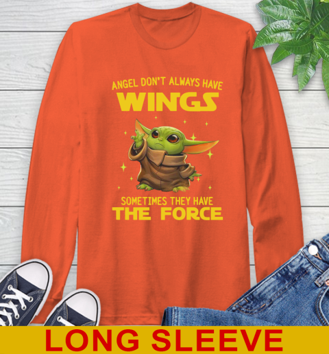 Baby Yoda Angel Don't Always Have Wings They Have The Force Shirt 58