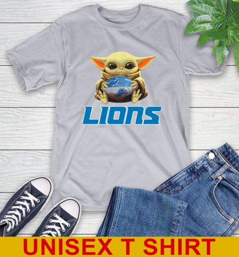 NFL Football Detroit Lions Baby Yoda Star Wars Shirt T-Shirt 6