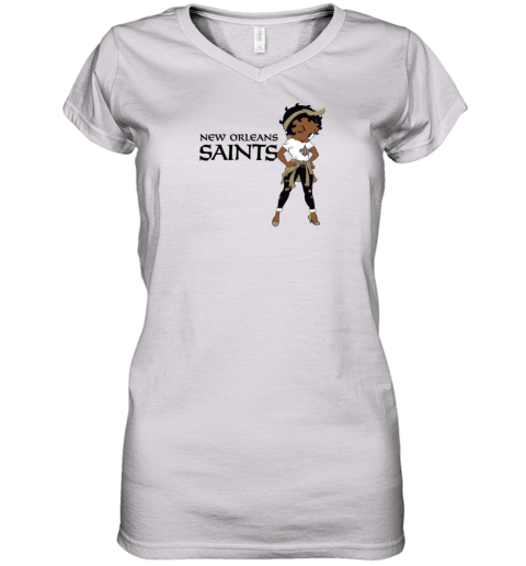 Betty Boop New Orleans Saints Women's V-Neck T-Shirt