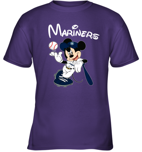 Baseball Mickey Team Seattle Mariners Youth T-Shirt