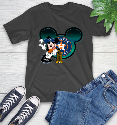 MLB Houston Astros The Commissioner's Trophy Mickey Mouse Disney T-Shirt 2