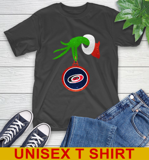 Carolina Hurricanes Grinch Merry Christmas NHL Hockey T-Shirt 2