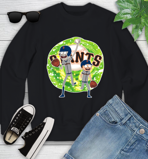 MLB San Francisco Giants Rick And Morty Baseball Sports Youth Sweatshirt 2