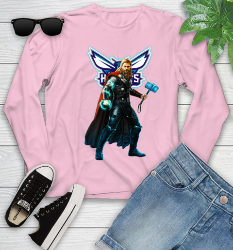 NBA Thor Avengers Endgame Basketball Charlotte Hornets Youth Long Sleeve 10