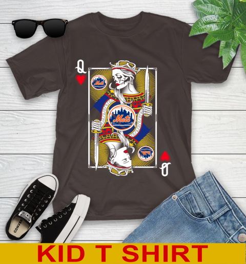 MLB Baseball New York Mets The Queen Of Hearts Card Shirt Youth T-Shirt 6