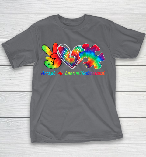 Autism Awareness Accept Understand Love Autism Mom Tie Dye Fitted Youth T-Shirt 5