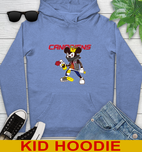 Montreal Canadiens NHL Hockey Mickey Peace Sign Sports Youth Hoodie 12