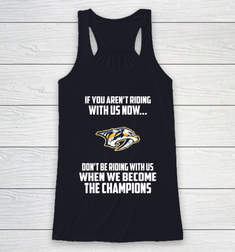 NHL Nashville Predators Hockey We Become The Champions Racerback Tank 7
