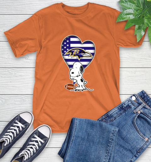 Baltimore Ravens NFL Football The Peanuts Movie Adorable Snoopy T-Shirt 5