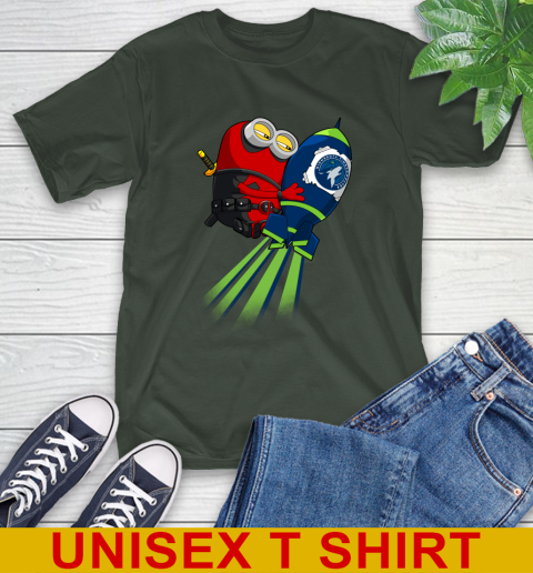 NBA Basketball Minnesota Timberwolves Deadpool Minion Marvel Shirt T-Shirt 6