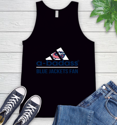 NHL A Badass Columbus Blue Jackets Fan Adidas Hockey Sports Tank Top