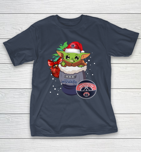 Washington Wizards Christmas Baby Yoda Star Wars Funny Happy NBA T-Shirt 5