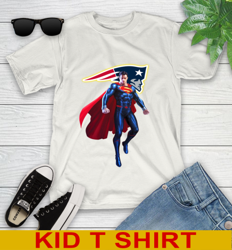 NFL Superman DC Sports Football New England Patriots Youth T-Shirt