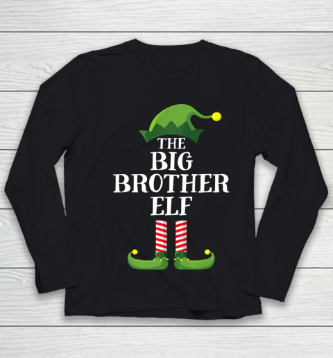 Big Brother Elf Matching Family Group Christmas Party Pajama Youth Long Sleeve