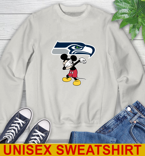 Seattle Seahawks NFL Football Dabbing Mickey Disney Sports Sweatshirt 12