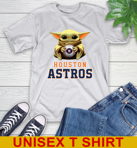 MLB Baseball Houston Astros Star Wars Baby Yoda Shirt 12