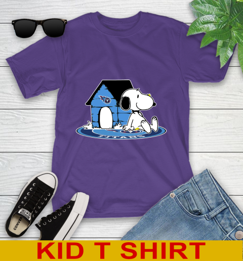 NFL Football Tennessee Titans Snoopy The Peanuts Movie Shirt Youth T-Shirt 4