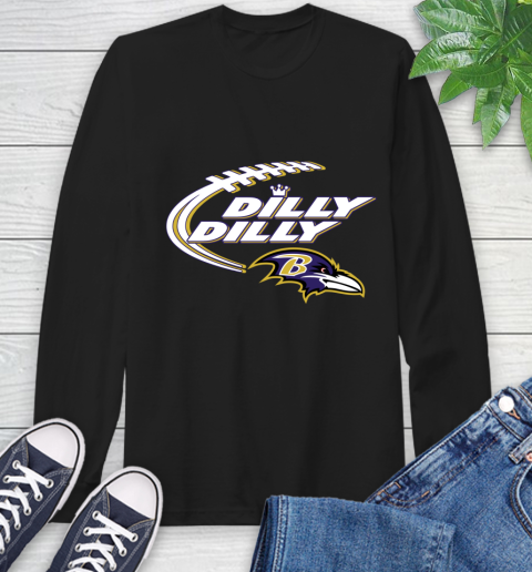 NFL Baltimore Ravens Dilly Dilly Football Sports Long Sleeve T-Shirt 2