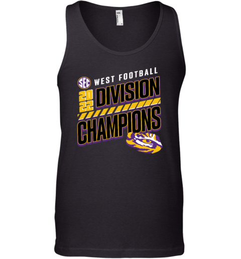 Fanatics Branded LSU Tigers 2022 SEC West Division Football Champions Slanted Knockout Tank Top