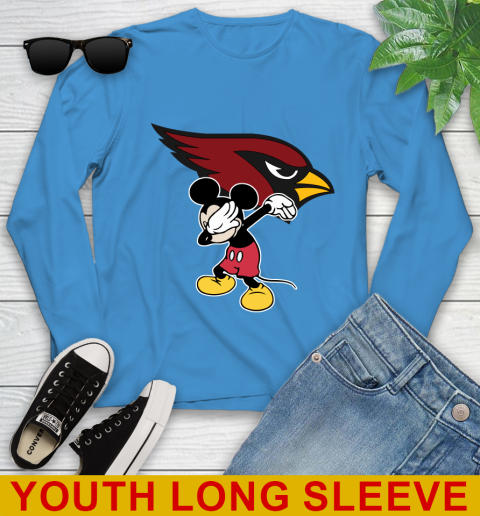 Arizona Cardinals NFL Football Dabbing Mickey Disney Sports Youth Long Sleeve 8