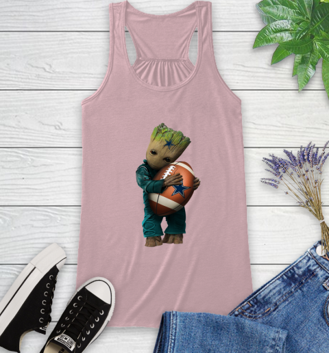 NFL Groot Guardians Of The Galaxy Football Sports Dallas Cowboys Racerback Tank 11