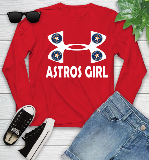 MLB Houston Astros Under Armour Baseball Sports Youth Long Sleeve 11