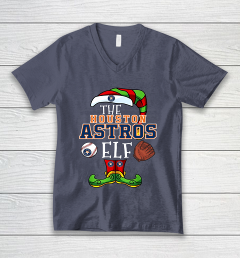 Houston Astros Christmas ELF Funny MLB V-Neck T-Shirt 7