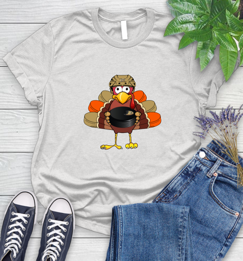Anaheim Ducks Turkey Thanksgiving Day Women's T-Shirt