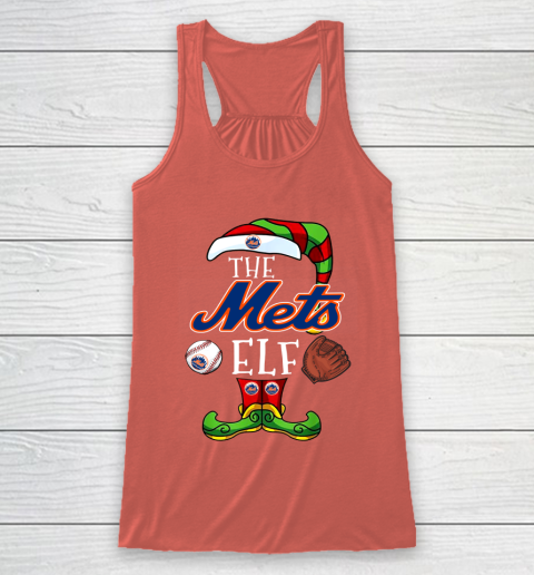 New York Mets Christmas ELF Funny MLB Racerback Tank 3