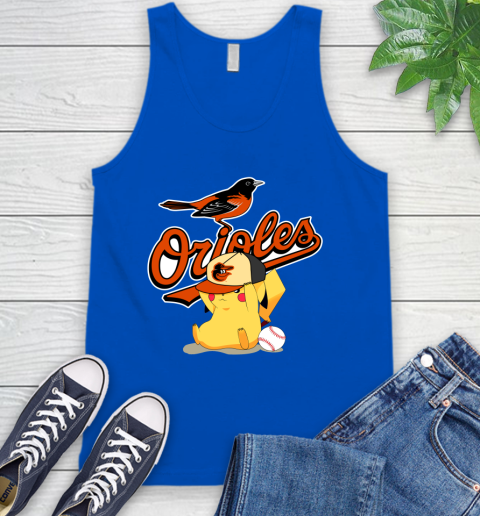 MLB Pikachu Baseball Sports Baltimore Orioles Tank Top 5