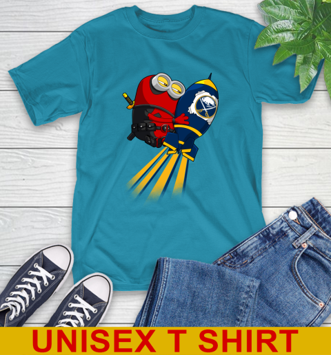 NHL Hockey Buffalo Sabres Deadpool Minion Marvel Shirt T-Shirt 9