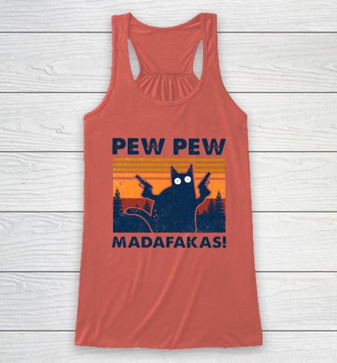 Cat Pew Pew Madafakas Vintage Racerback Tank 2