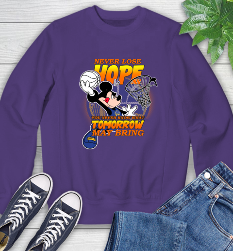 Golden State Warriors NBA Basketball Mickey Disney Never Lose Hope Sweatshirt 4