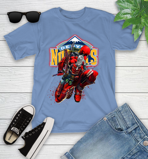 NBA Deadpool Marvel Comics Sports Basketball Denver Nuggets Youth T-Shirt 11