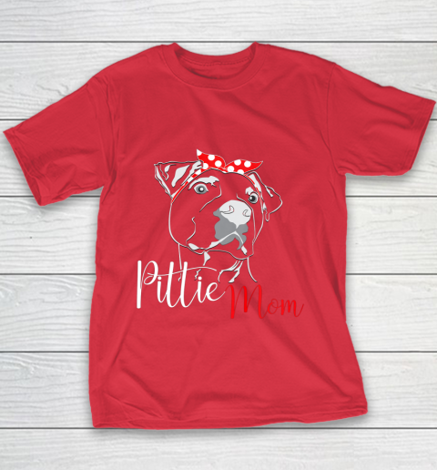 Dog Mom Shirt Pittie Mom T Shirt American Pitbull Shirt Dog Lover Youth T-Shirt 7