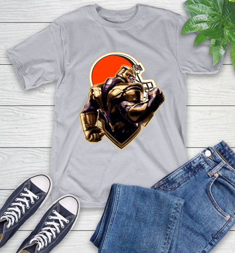 NFL Thanos Avengers Endgame Football Sports Cleveland Browns T-Shirt 6