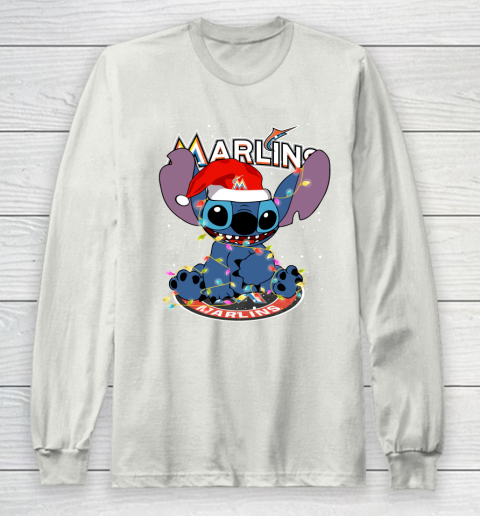 Miami Marlins MLB noel stitch Baseball Christmas Long Sleeve T-Shirt 9