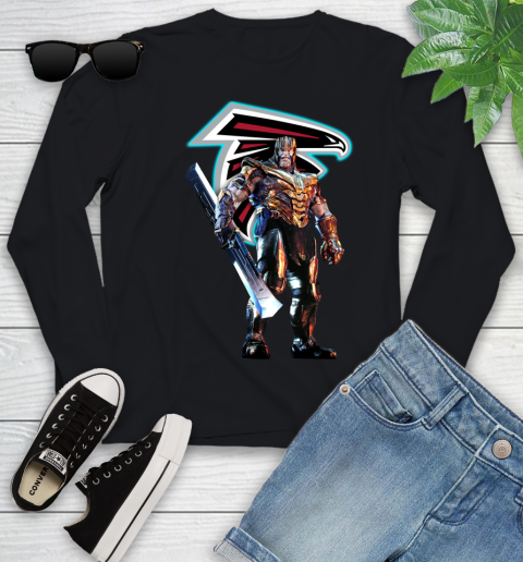 NFL Thanos Gauntlet Avengers Endgame Football Atlanta Falcons Youth Long Sleeve 2